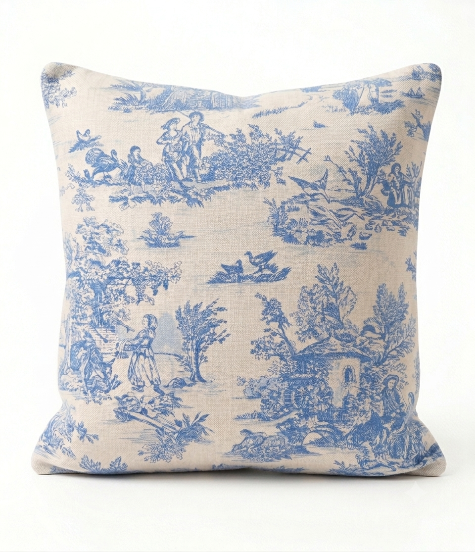 Housse de coussin Bleu