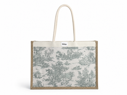 Grand Cabas Toile Vert