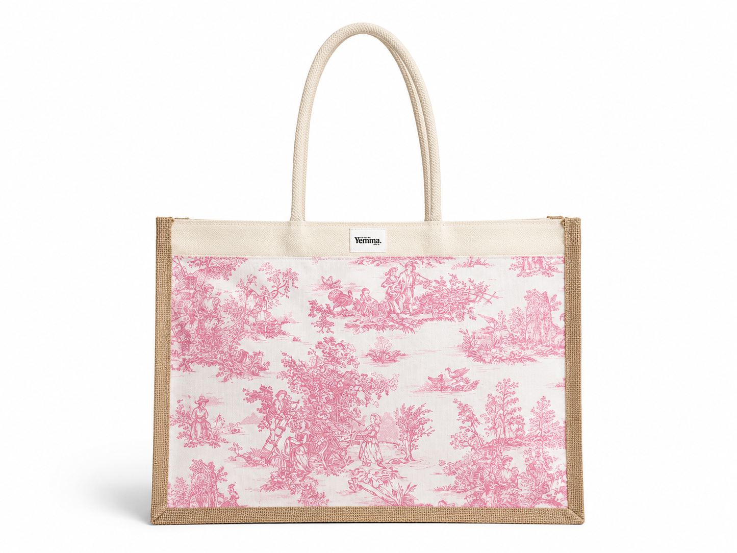Grand Cabas Toile Rose