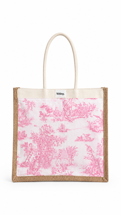 Petit Cabas Toile Rose