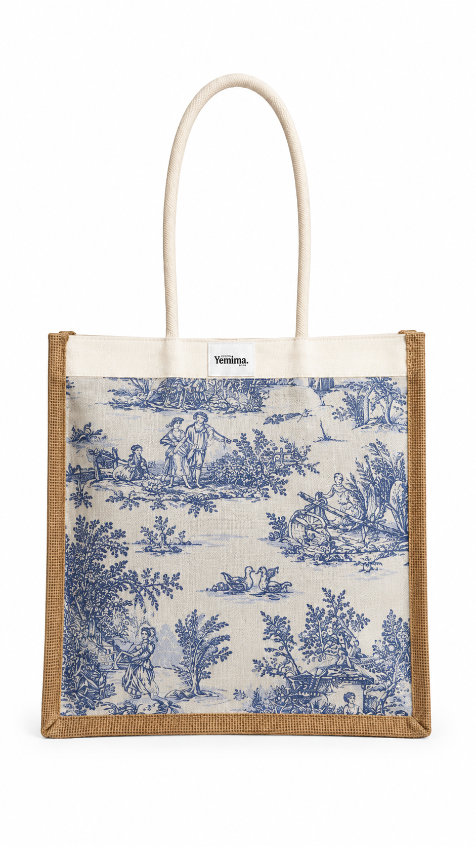 Petit Cabas Toile Bleu