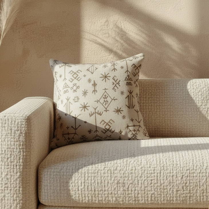 Housse de coussin Beige