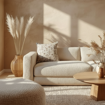 Housse de coussin Beige