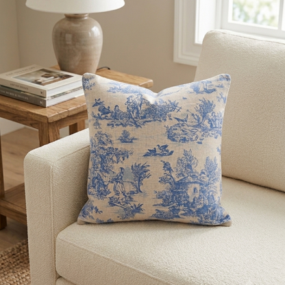 Housse de coussin Bleu